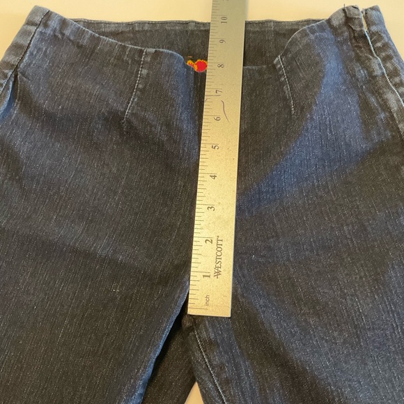 Forever 21 High Waisted Cigarette Blue Denim Jeans, Side Zip, Flat Front, Sz 26 - Picture 8 of 9